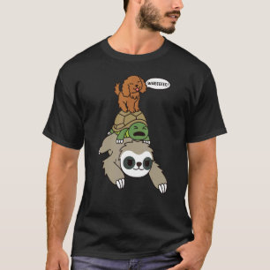 Camiseta Cocker Spaniel Riding Sloth Tortoise Dog
