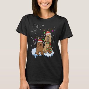 Camiseta Cocker Spaniel Santa Hats Reindee Navidades