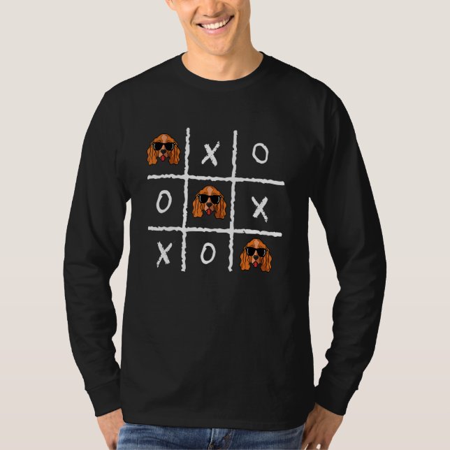 Camiseta Cocker Spaniel Tic Tac Te Tic Tac Toe Nostalgic D (Anverso)