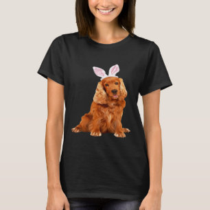 Camiseta Cocker Spaniel Usando Perro de Guerrillo de Pascua