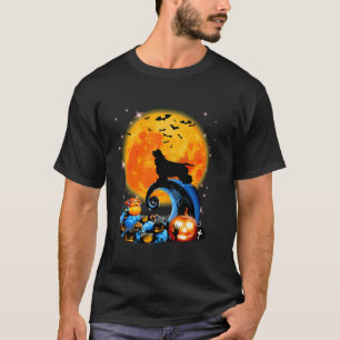 Camiseta Cocker Spaniel Y Yellow Moon Halloween Perro Graci