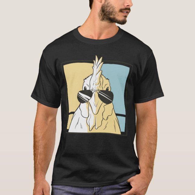 Camiseta Cockerque con gafas de sol para hombres mujeres (Anverso)