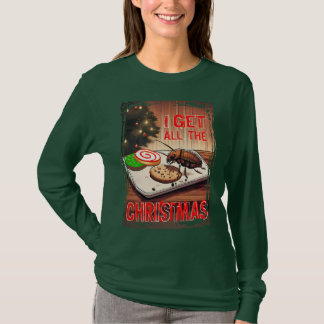 Camiseta Cockroach comiendo galletas Navidades feos panader