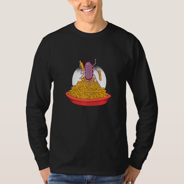 Camiseta Cockroach eating fries (Anverso)