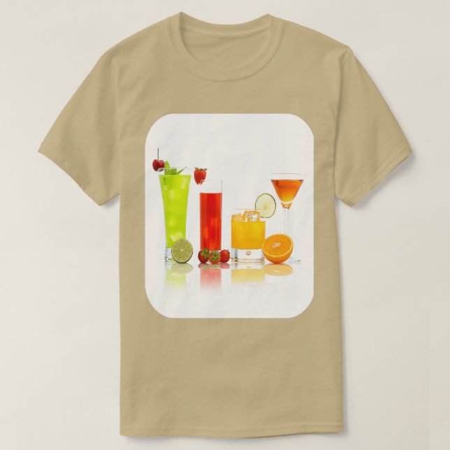 Camiseta Cocktail Bartender Juice Alimento de la salud (Diseño del anverso)