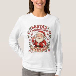 Camiseta Cocktail Club de Santa de manga larga para mujeres