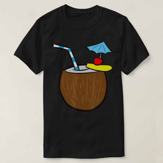 Camiseta Cocktail de coco Cocos de verano de leche (Diseño del anverso)