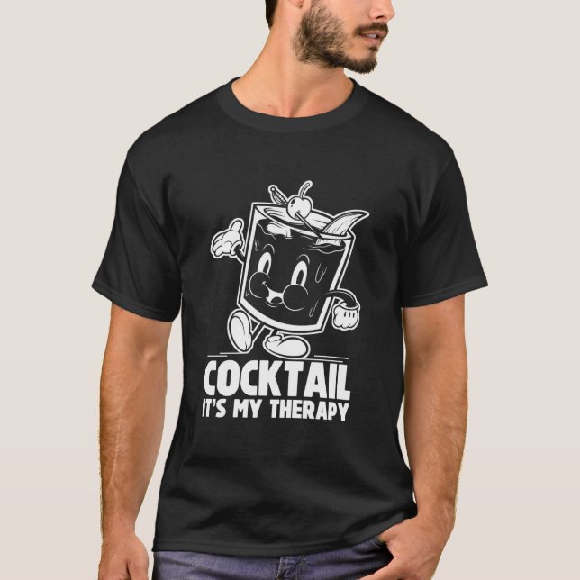 Camiseta Cocktail Its My Therapy Drinking Whiskey Cocktail (Anverso)