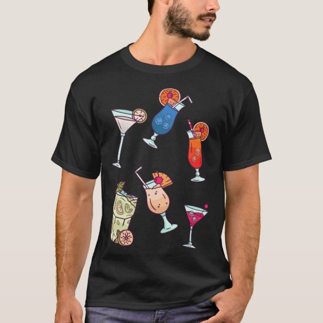 Camiseta Cocktail  Party Girls Night Out Drinking Bartendin (Anverso)