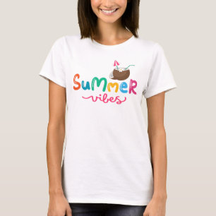 Camiseta Cocktail Vibraciones de Verano para Mujeres