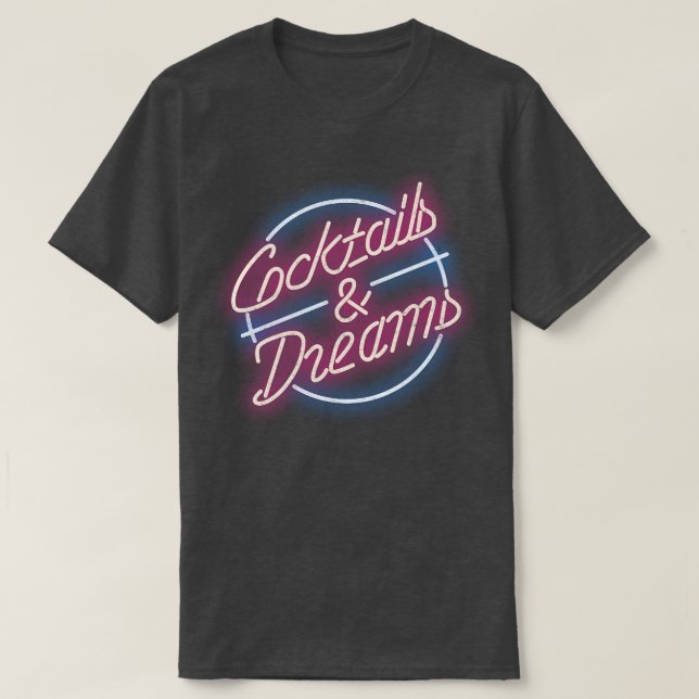 Camiseta Cocktails Dreams vintage (Diseño del anverso)
