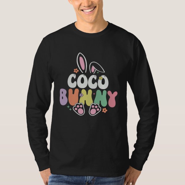 Camiseta Coco Bunny Women Easter Day Rabbit Grandma Family  (Anverso)