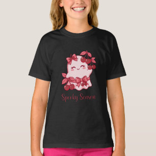 Camiseta Coco Cherry Coquette Fantasma Lazo Arte Mono