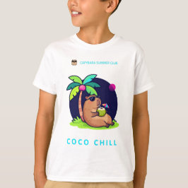 Camiseta Coco Chill Capybara Summer Club – Capybar Tropical