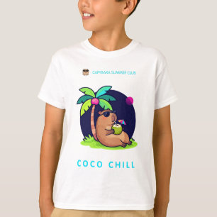 Camiseta Coco Chill Capybara Summer Club – Capybar Tropical