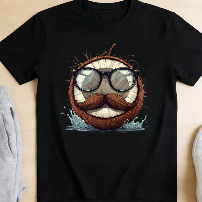 Camiseta Coco divertido de hipster con bigote y gafas  (Subido por el creador)