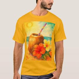 Camiseta coco en la playa 