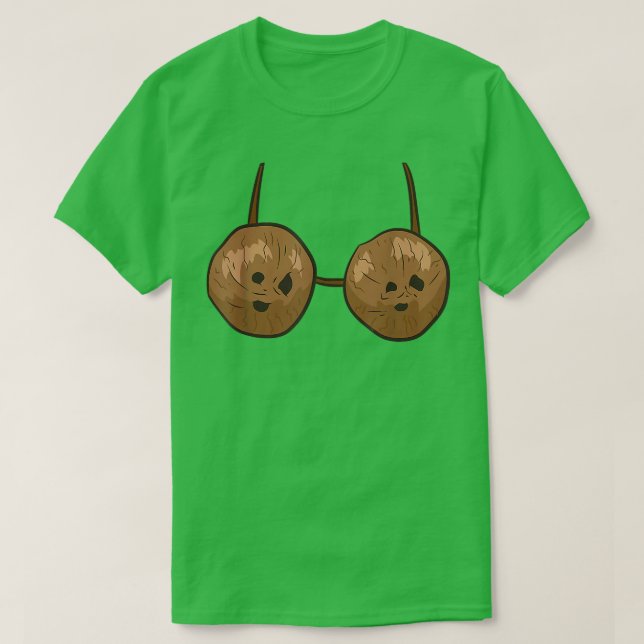 Camiseta Coco Funny de Verano Cocos Bragas Divertidas de Ha (Diseño del anverso)