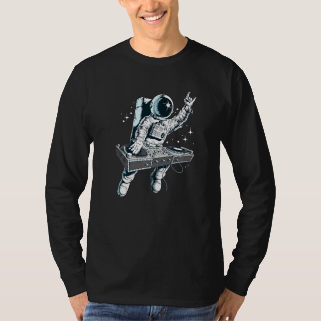 Camiseta Coco gráfico de baile de jockey de DJ astronauta e (Anverso)