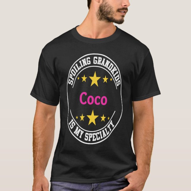 Camiseta Coco Spoiling Grandkids Is My Specialty  Grandmoth (Anverso)