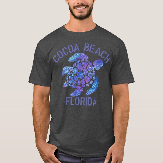 Camiseta Cocoa Beach Florida Beach Design Tortuga Tribal (Anverso)