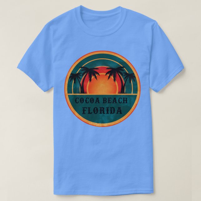Camiseta Cocoa Beach Florida Beach Retro Sunset (Diseño del anverso)