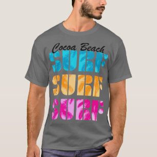 Camiseta Cocoa Beach Florida Surfer Surfer Surfer Beis Oc