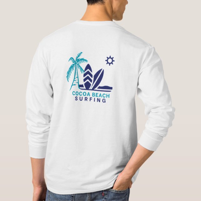 Camiseta Cocoa Beach Florida Surfing (Reverso)