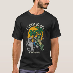 Camiseta Cocoa Beach Florida USA Funny Manatee y Alligato