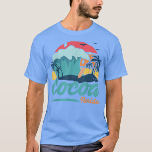 Camiseta Cocoa Florida Beach Summer Surfing SunSet Palm Tre
