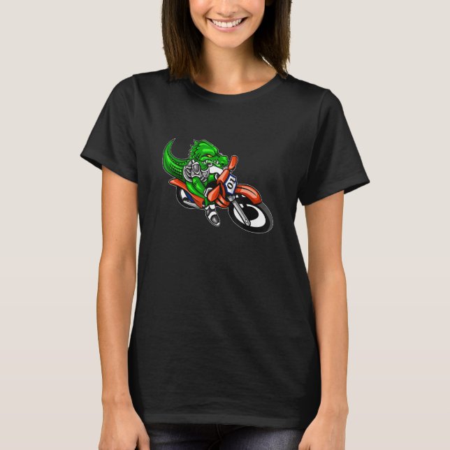 Camiseta Cocodile Alligator Dirt Bike Mot Mot Mot (Anverso)