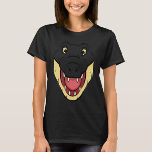 Camiseta Cocodile Alligator Face Reptiles Zoo Animal Herpe