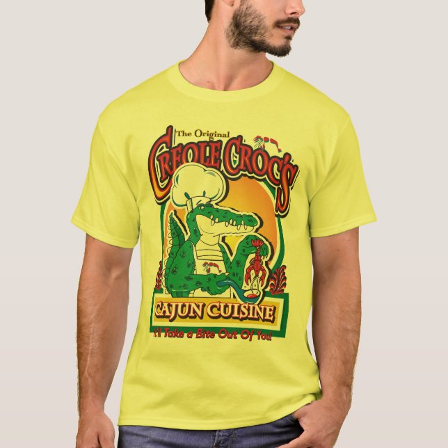 Camiseta Cocodrilo cajun de Nueva Orleans (Anverso)