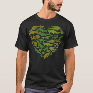 Camiseta Cocodrilo cocodrilo Gator amante del corazón de lo