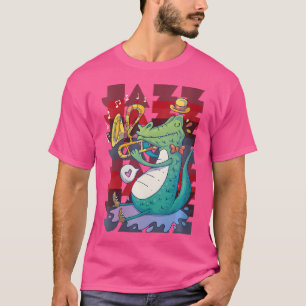 Camiseta Cocodrilo coligador Trombone Music Jazz Mus
