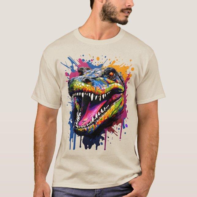 Camiseta Cocodrilo colorido (Anverso)