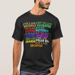 Camiseta Cocodrilo colorido Dinosaurio
