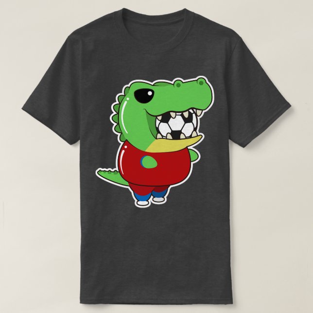 Camiseta Cocodrilo como jugador con bola (Diseño del anverso)