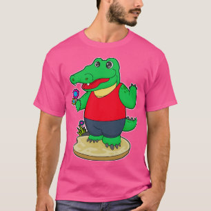 Camiseta Cocodrilo con flores