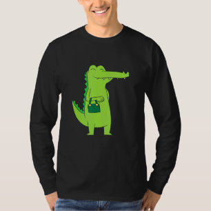 Camiseta Cocodrilo Cubierto Con Bolsa Con Bolso