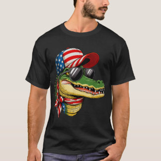 Camiseta Cocodrilo De Alligador De Gator 4 De Julio Regalos