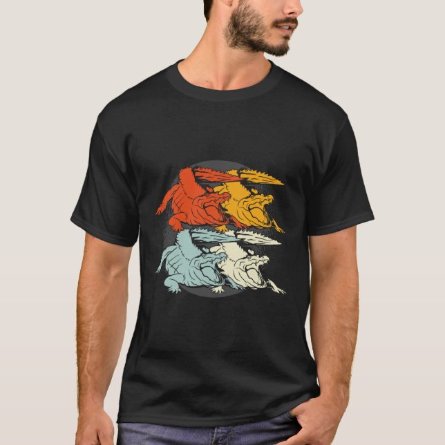 Camiseta Cocodrilo de arte pop (Anverso)