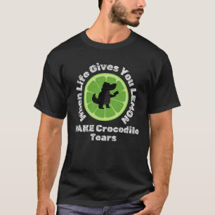 Camiseta cocodrilo de los lagartos de los animales divertid