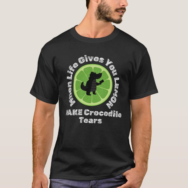 Camiseta cocodrilo de los lagartos de los animales divertid (Anverso)