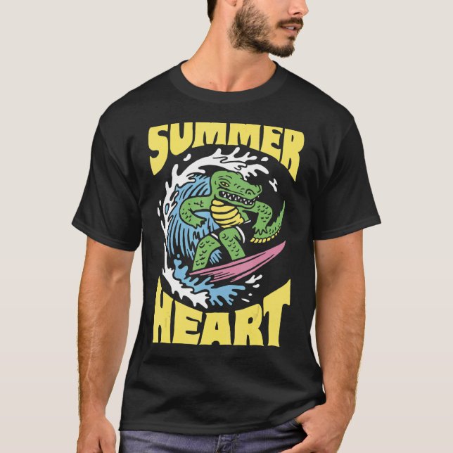 Camiseta Cocodrilo de verano para el lagarto (Anverso)