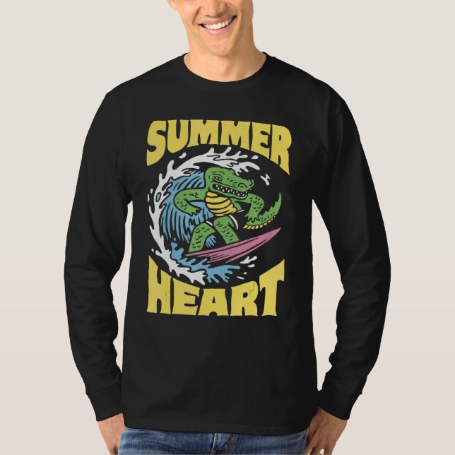 Camiseta Cocodrilo de verano para el lagarto (Anverso)