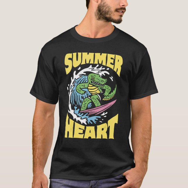 Camiseta Cocodrilo de verano para el lagarto (Anverso)