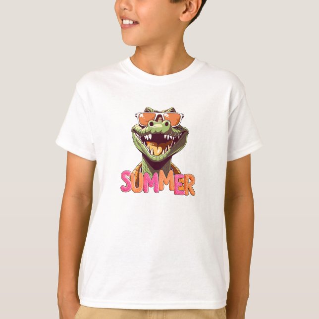 Camiseta Cocodrilo de Vibraciones de Verano (Anverso)