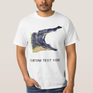 Camiseta Cocodrilo - Dibujo animal - Añadir tu texto / nomb