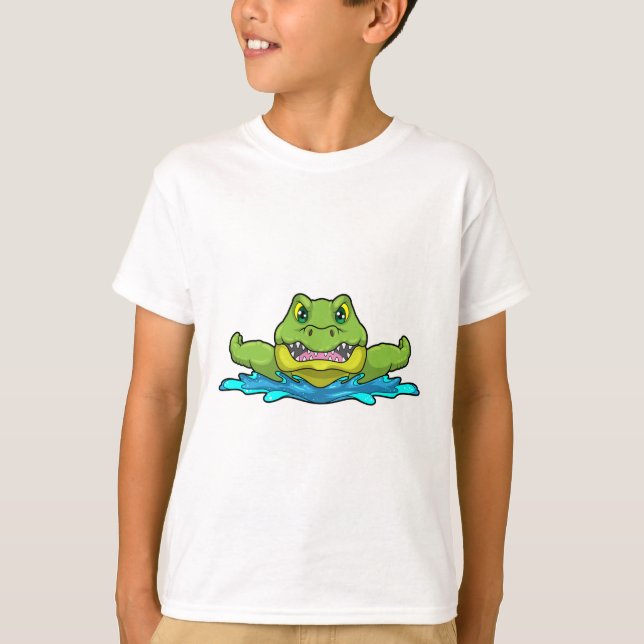 Camiseta Cocodrilo en el baño (Anverso)